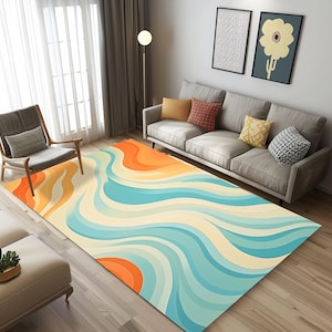 Simple design rug, Elegant room decor, Decorative rug, Hallway runner rug, No linting rug, Easy to clean rug, Low pile rug, Latex back rug