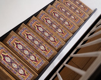Traditional rug, Durable rug, Stair rug, Rug for kitchen, Warm rug, Step mat, Stair tread rug, Stepping rug, Non slip rug, Easy to celan rug