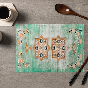 Artistic Tableware, Heritage Placemat, Chic Tableware, Decor Placemat,  Table Protection Placemat, Unique Table Mats, Plush Dining Tableware