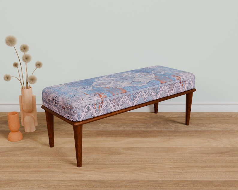 Entrance hall bench, Blanket bench, Narrow bench, Dining table bench, Bohemian bench, Hallway bench, Yoga bench, Piano bench,  343-02