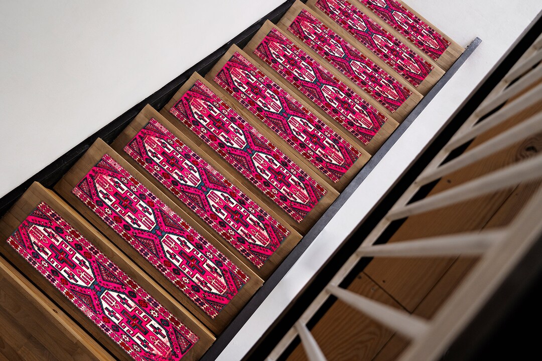 Safety Custom Rugs Bohemian Rug, Stair Safety Rug, Step Rug, Stair Runner Rug, Treads ...