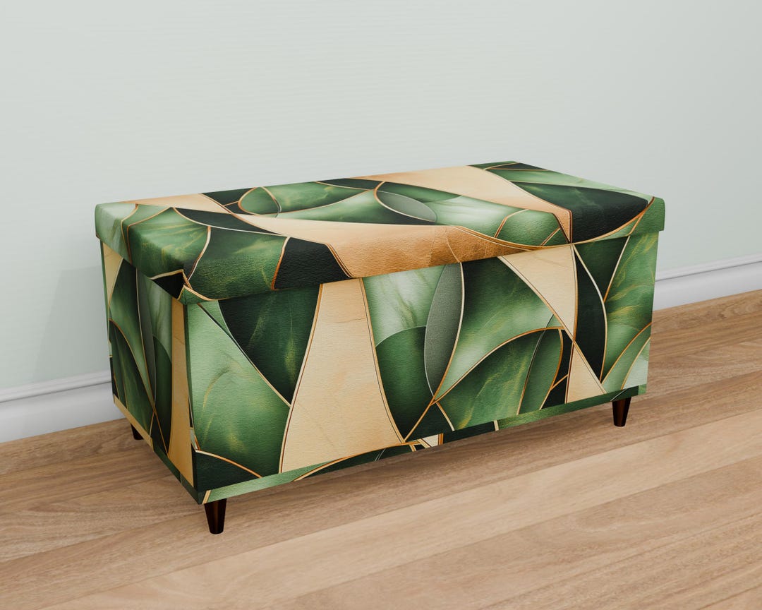 Modern Pattern Bench, Library Organizer, Soft Seat Bench, Hiding Bench ...