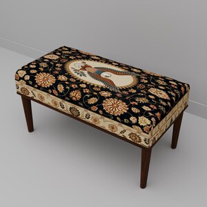 Wild bird bench, Foyer saloon bench, Reading stool, Laundry room pouf, Picnic table bench, Unique footrest, Ottoman tea table, M-216