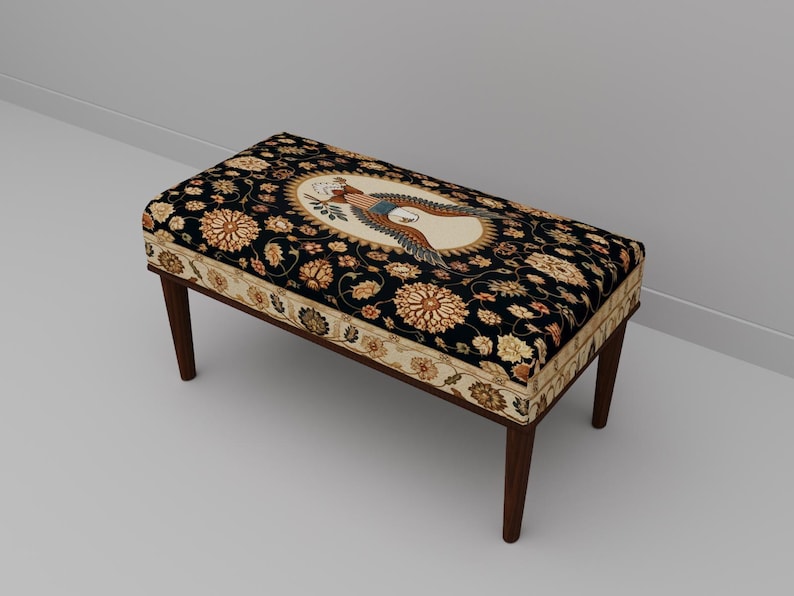 Wild bird bench, Foyer saloon bench, Reading stool, Laundry room pouf, Picnic table bench, Unique footrest, Ottoman tea table, M-216