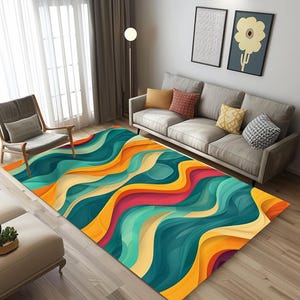 Eclectic rug, Cool print rug, Saloon rug, Living room rug, Hallway rug, Medallion rug, Non- slip rug, Washable runner rug, Multicolor rug