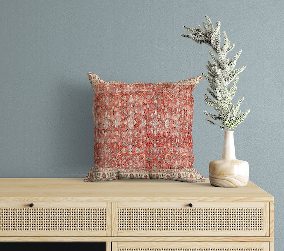 couch cushion, floral pillow case, pink lumbar pillow, bohemian pillow, botanical pillow, bench cushion, body pillow cover, armchair pillow