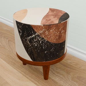 Brauntöne Hocker, Gossip Runde Bank, Ottomane Klavierhocker, Eingangsbereich, Haustierfreundlicher Hocker, Küchentisch Stuhl, runder Pflanzenhocker, M-37