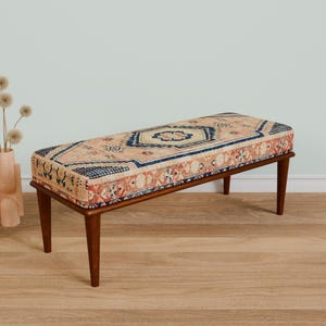 Blanket bench, Dressing table bench, Retro bench, Bedroom bench, Ottoman bench, Footstool bench, Coffee table bench, Chic bench, 341-01