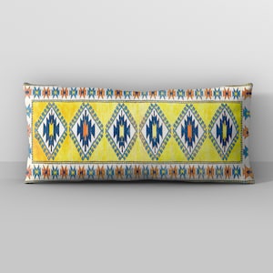 yellow pillow cover, handmade pillow, lumbar pillow, bolster pillow, square pillow, washable pillow, sofa pillow, couch pillow, boho pillow