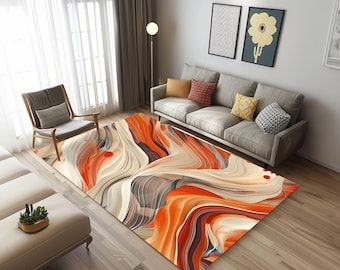 Stylish rug, Low pile rug, Throw rug, Hight-traffic area rug, Abstract rug, Living room rug, Dining room rug, Non-slip rug, Nomadic rug