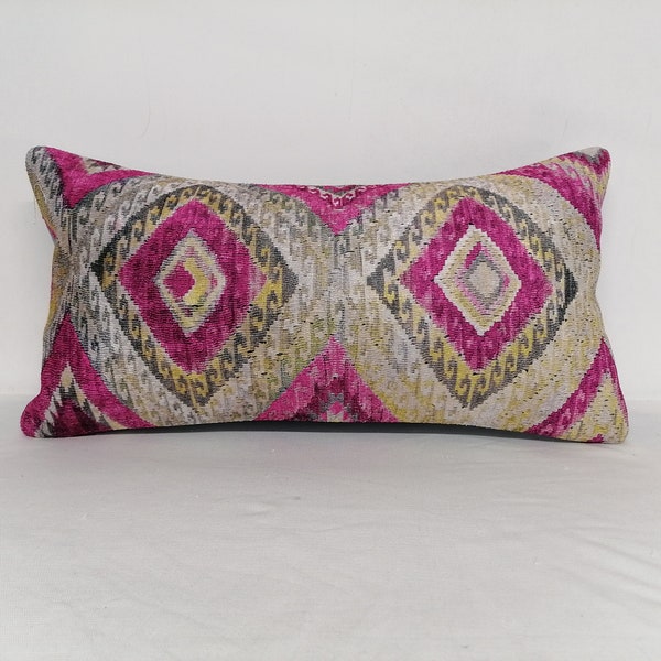 retro pillow cover, rug pillow case, ikat pillow, multicolor pillow, traditional pillow, bolster pillow, fireplace pillow, bedding pillow,