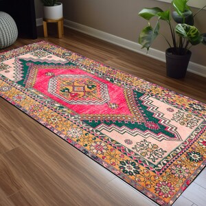 Bedroom rug, Tribal print rug, Bordered rug, Living room rug, Farmhouse rug, Kitchen rug, Balcony rug, Vintage pattern rug, Decorative rug