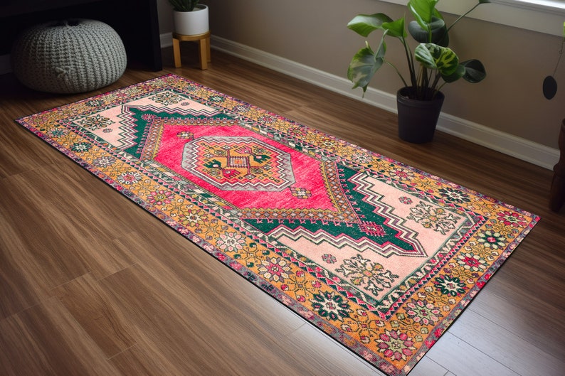 Bedroom rug, Tribal print rug, Bordered rug, Living room rug, Farmhouse rug, Kitchen rug, Balcony rug, Vintage pattern rug, Decorative rug