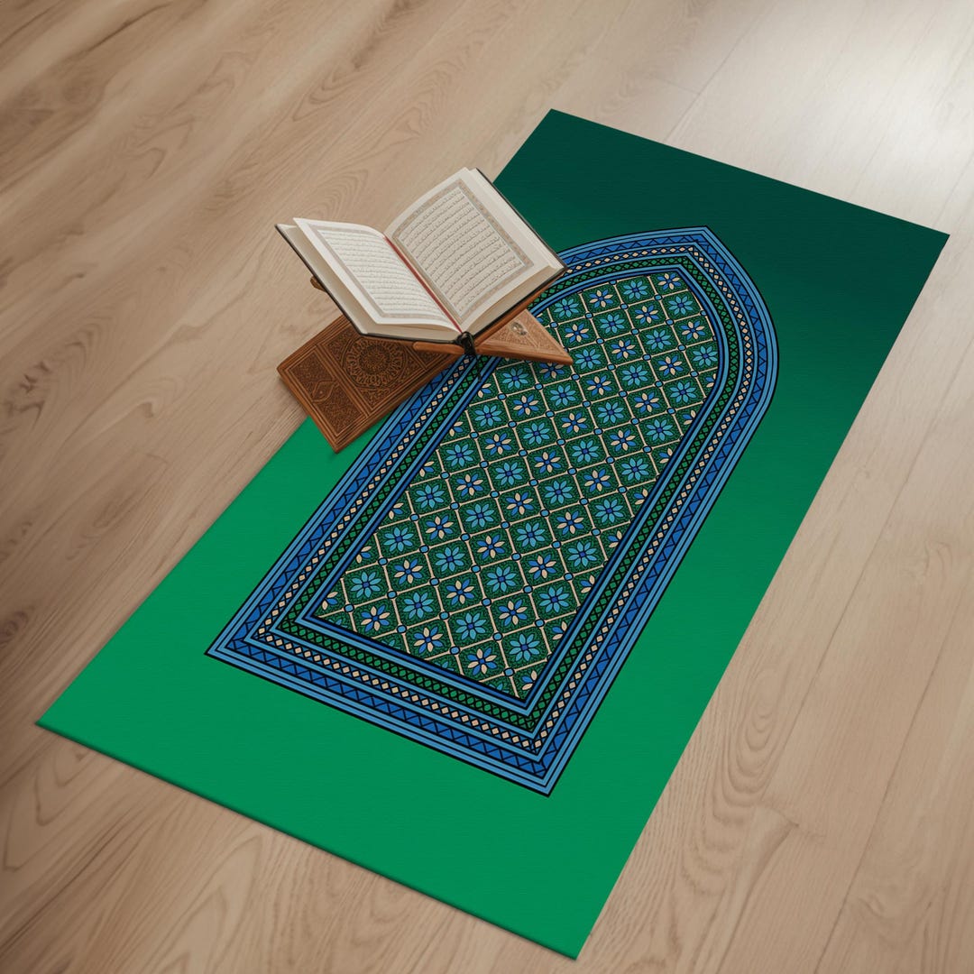 Luxury Islamic Prayer Mat, Ethnic Portable Easy Clean Prayer Rug ...