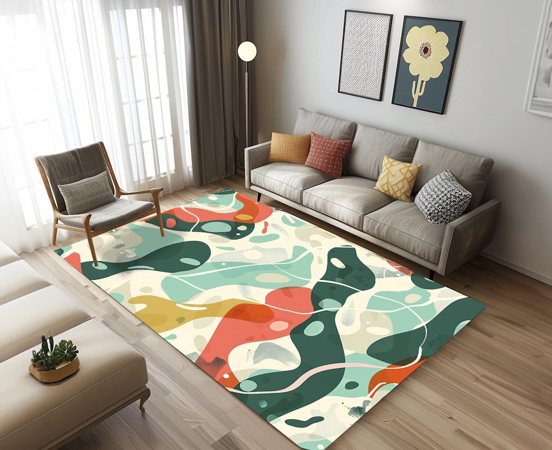 Eclectic Rug, Moder Decor Rug, Cozy Rug, Trendy Rug, Living Room Rug ...