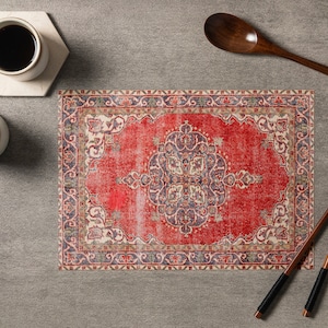 Repetitive Pattern Tableware, Artisan Placemats, Oriental Placemat, Christmas Placemat, Woven Mats, Accent Placemats, Lively Color Placemats