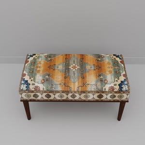 Orange medaljongbänk i ottomansk stil | Boho sittplatser i entrén | M-288