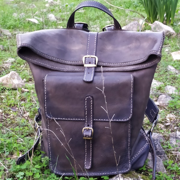 Leather Backpack Etsy