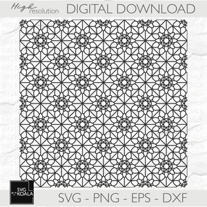 Abstract Floral Pattern SVG Bundle | Background SVG | Seamless Floral SVG | Floral Designs Svg Bundle | Glowforge Svg | Laser Cut Pattern