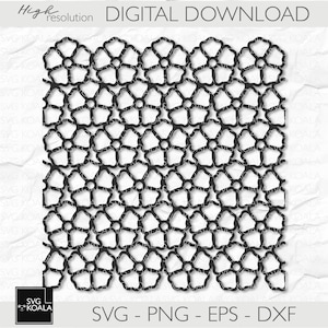 Seamless Floral Pattern 13 SVG| Floral Pattern SVG | Seamless Background SVG | Floral Designs Svg Bundle | Background Png |Laser Cut Pattern