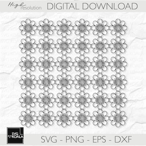 Seamless Floral Pattern 12 SVG| Floral Pattern SVG | Seamless Background SVG | Floral Designs Svg Bundle | Background Png |Laser Cut Pattern
