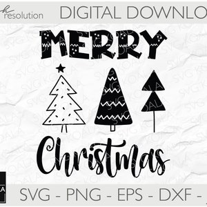 Xmas Trees SVG | Merry Christmas SVG |Christmas Tree Svg | Christmas Clipart | Christmas Tree Png | DXF| Cricut | Silhouette | Svg Christmas