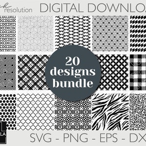 20 Background Pattern SVG | Pattern SVG | Background Pattern Svg | Moroccan Pattern Svg | Plaid Pattern Svg | Cricut | Silhouette