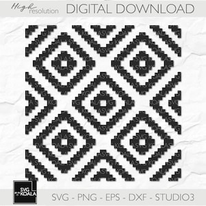 Seamless Geometric Pattern SVG| Scandi Pattern SVG | Seamless Background SVG | Background Png | Laser Cut Pattern