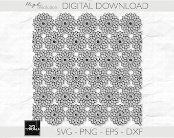 Seamless Floral Pattern 4 SVG| Floral Pattern SVG | Seamless Background SVG | Floral Designs Svg Bundle | Background Png | Laser Cut Pattern