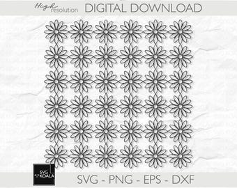 Seamless Floral Pattern 6 SVG| Floral Pattern SVG | Seamless Background SVG | Floral Designs Svg Bundle | Background Png | Laser Cut Pattern
