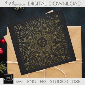 Weihnachten Single Line | Weihnachten Burst SVG | Folienfeder Weihnachten | Cricut Folientransfer | Weihnachts Bundle SVG | Weihnachtskarte |Gravur Weihnachten