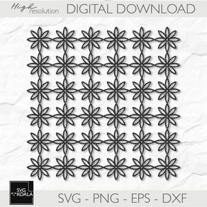 Seamless Floral Pattern 1 SVG| Floral Pattern SVG | Seamless Background SVG | Floral Designs Svg Bundle | Background Png | Laser Cut Pattern