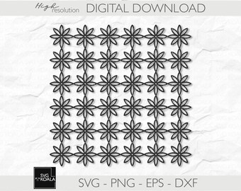 Seamless Floral Pattern 1 SVG| Floral Pattern SVG | Seamless Background SVG | Floral Designs Svg Bundle | Background Png | Laser Cut Pattern