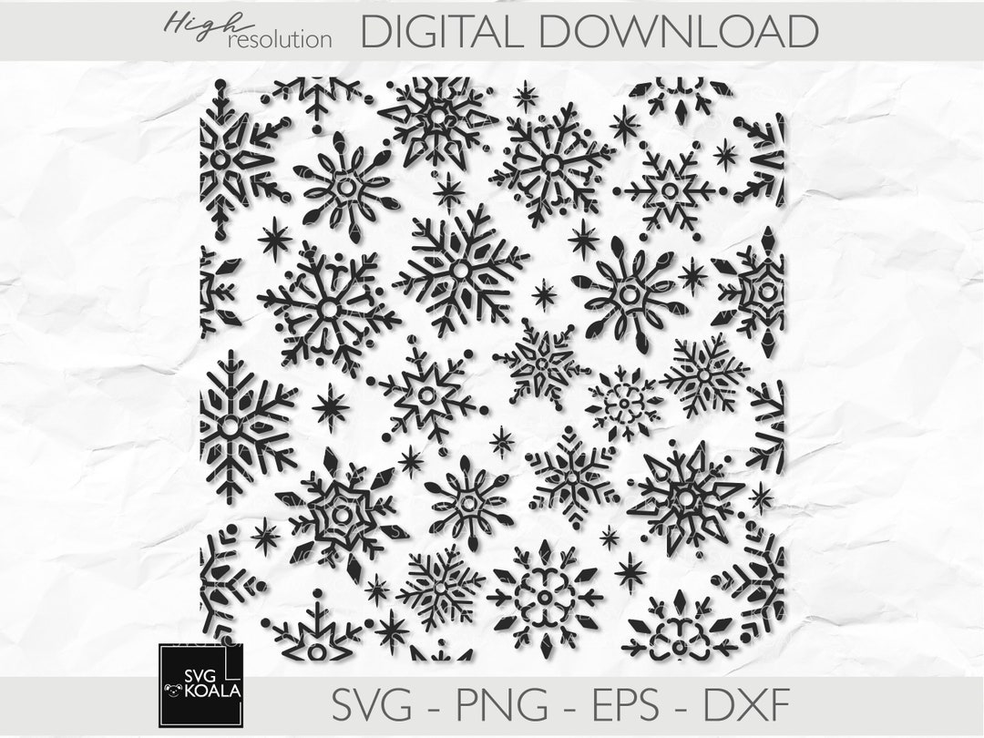 Seamless Snowflake Pattern SVG| Christmas Pattern SVG | Seamless ...