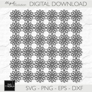 Seamless Floral Pattern 3 SVG| Floral Pattern SVG | Seamless Background SVG | Floral Designs Svg Bundle | Background Png | Laser Cut Pattern
