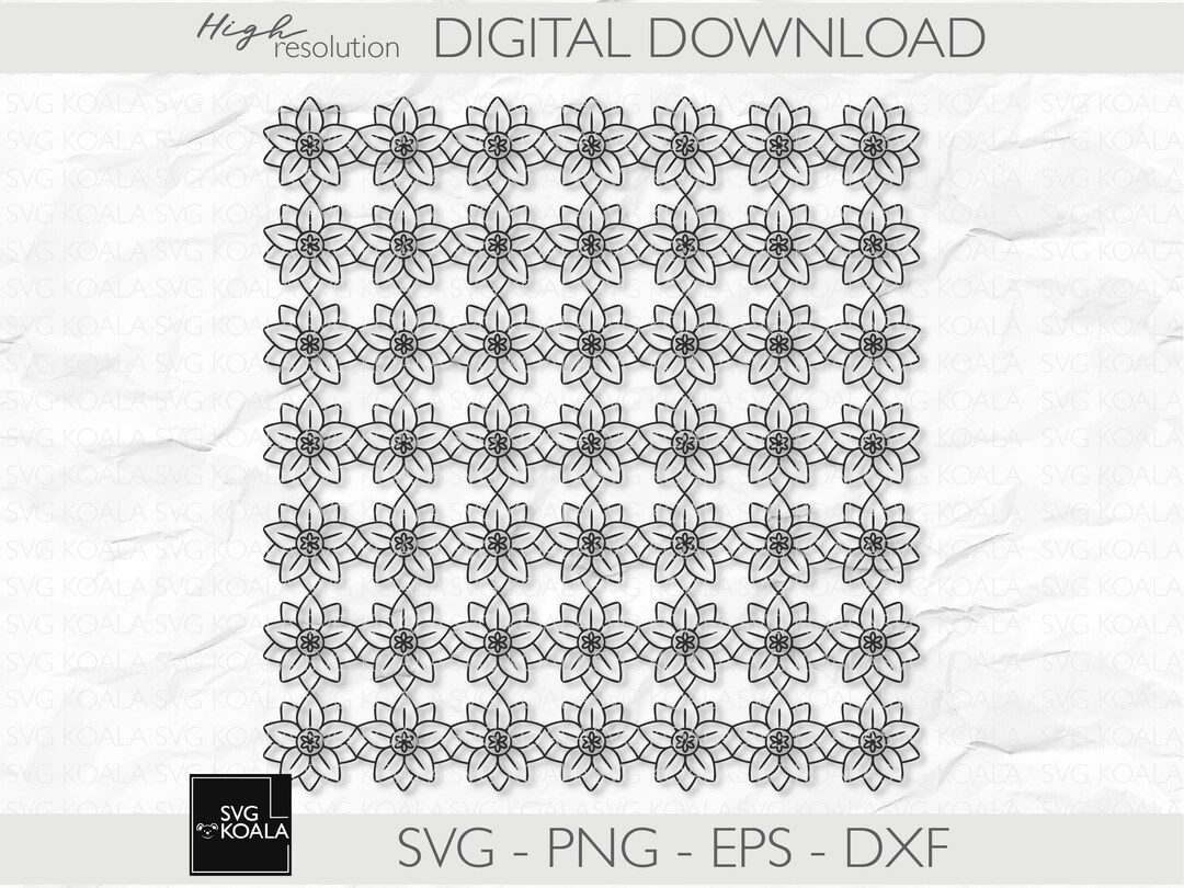 Seamless Floral Pattern 2 SVG| Floral Pattern SVG | Seamless Background ...