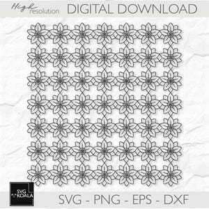 Seamless Floral Pattern 2 SVG| Floral Pattern SVG | Seamless Background SVG | Floral Designs Svg Bundle | Background Png | Laser Cut Pattern