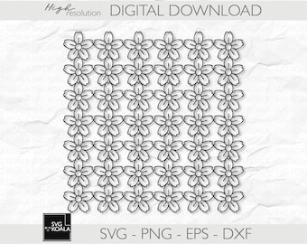 Seamless Floral Pattern 11 SVG| Floral Pattern SVG | Seamless Background SVG | Floral Designs Svg Bundle | Background Png |Laser Cut Pattern