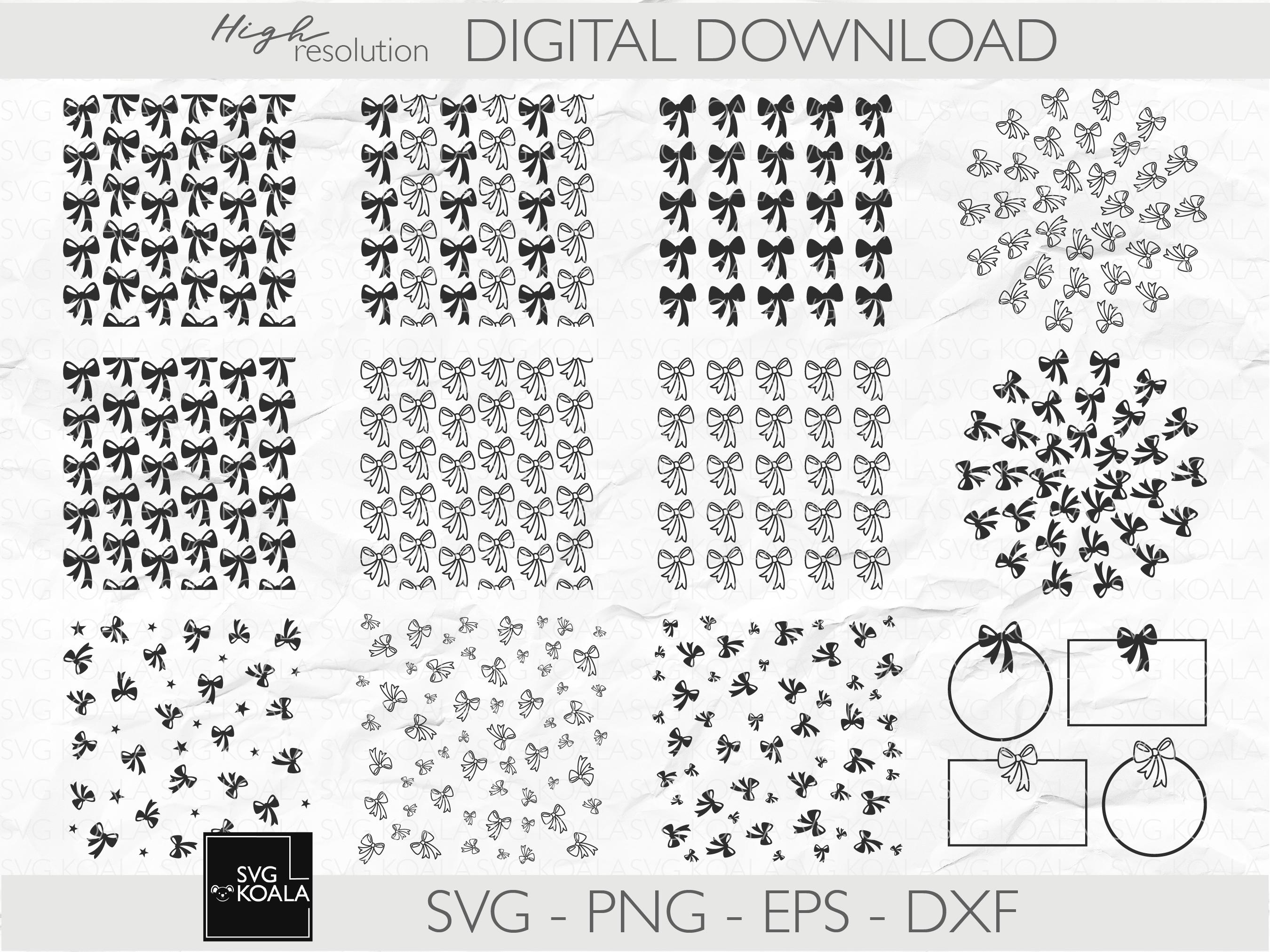 Bow Pattern SVG Bundle | Background SVG | Seamless Background SVG ...