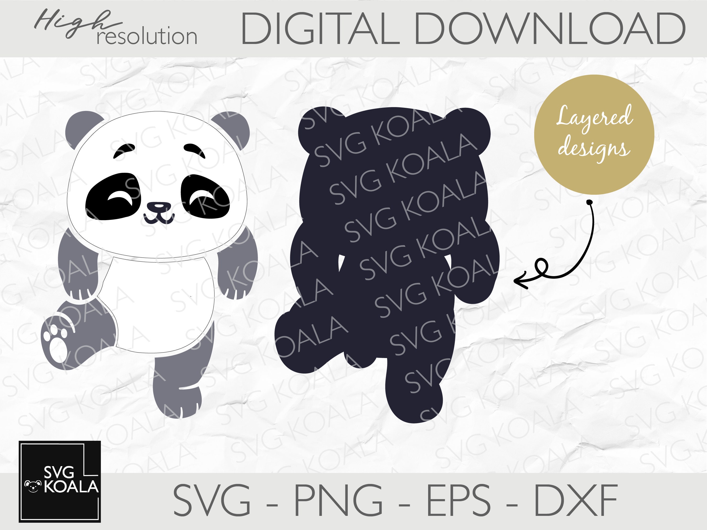 Layered SVG Bundle | Panda SVG | Baby Monogram Svg | Baby Name Frame ...