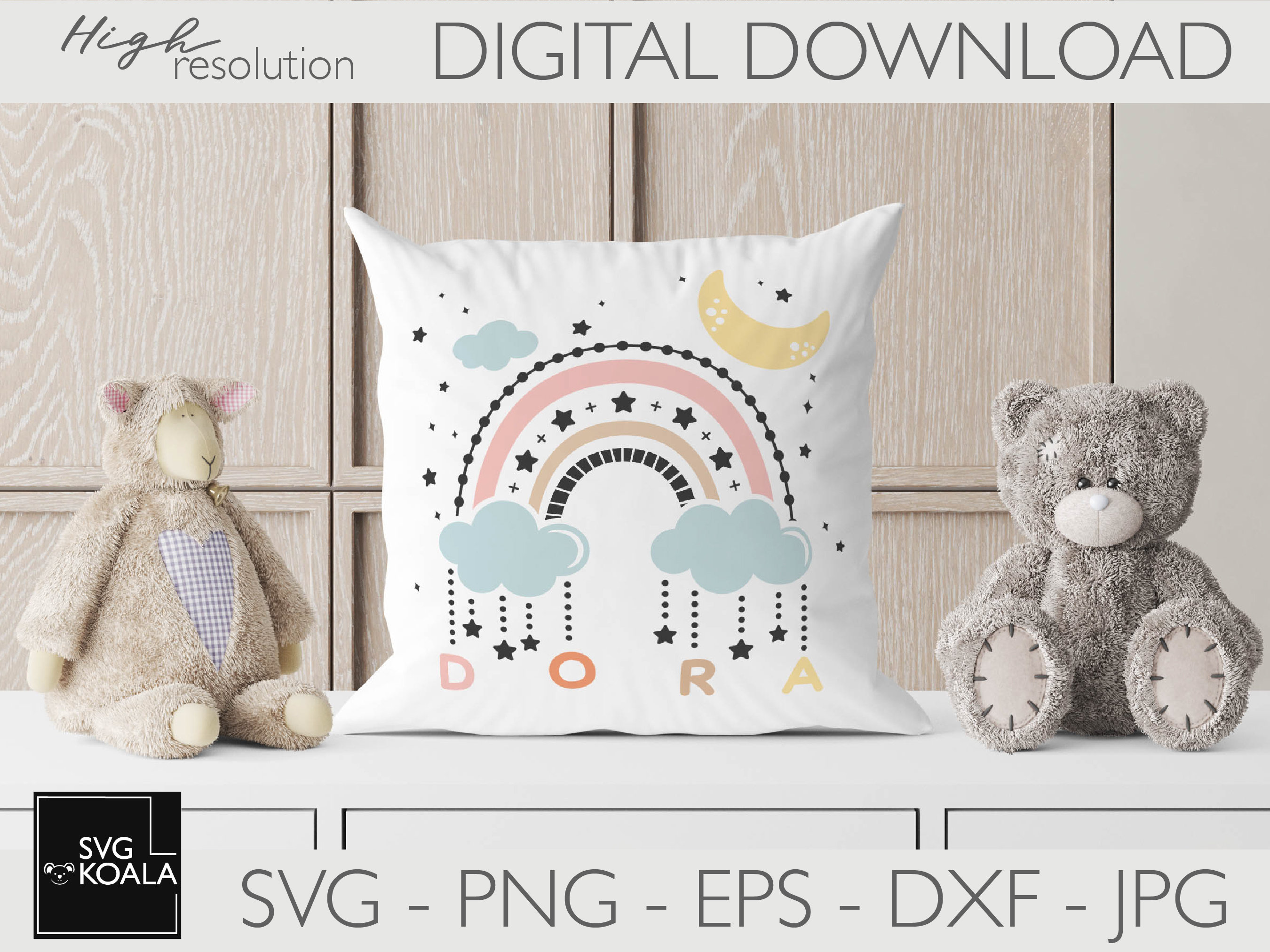 Boho Rainbow SVG | Baby Shower SVG | Nursery Decor SVG | Rainbow Svg ...