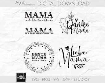 Mother's Day SVG | Muttertag SVG | Muttertag Geschenk | Best Mom PNG | Plotterdatei