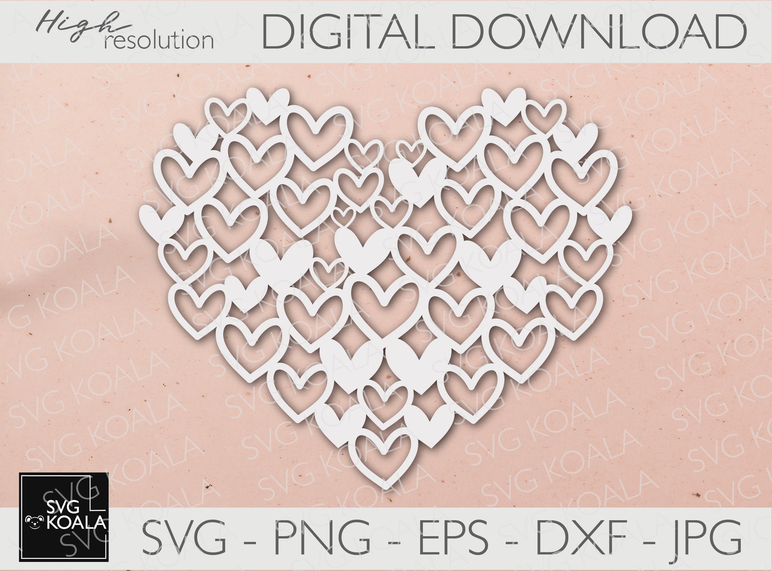 Heart SVG | Hearts Pattern SVG | Hearts Seamless Pattern | Heart ...