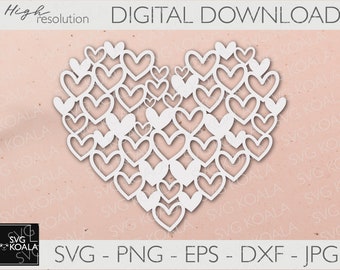 Heart SVG | Hearts Pattern SVG | Hearts Seamless Pattern | Heart Background SVG | Valentines Svg | For Cricut | For Silhouette Cameo