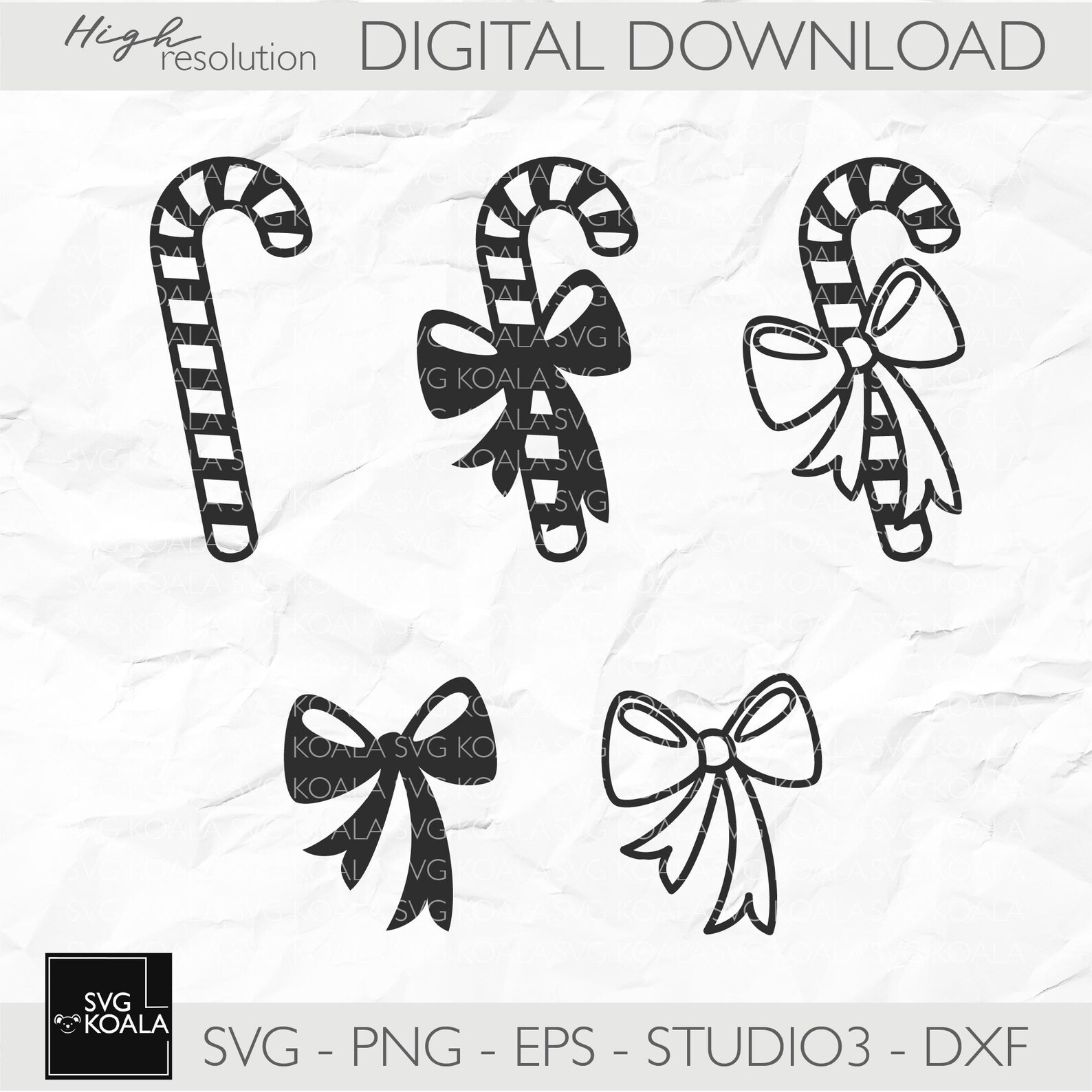 Candy Cane SVG Bundle | Christmas SVG | Candy Cane Plotter SVG | Candy ...
