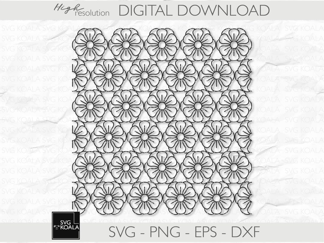 Seamless Floral Pattern 8 SVG| Floral Pattern SVG | Seamless Background ...