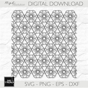 Seamless Floral Pattern 8 SVG| Floral Pattern SVG | Seamless Background SVG | Floral Designs Svg Bundle | Background Png | Laser Cut Pattern