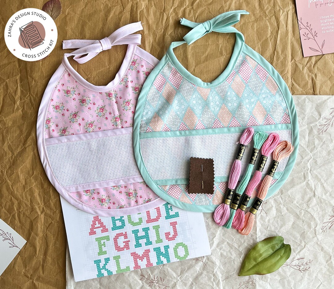 Cross Stitch Bib Kit Blank Baby Bib for Cross Stitch Aida Etsy