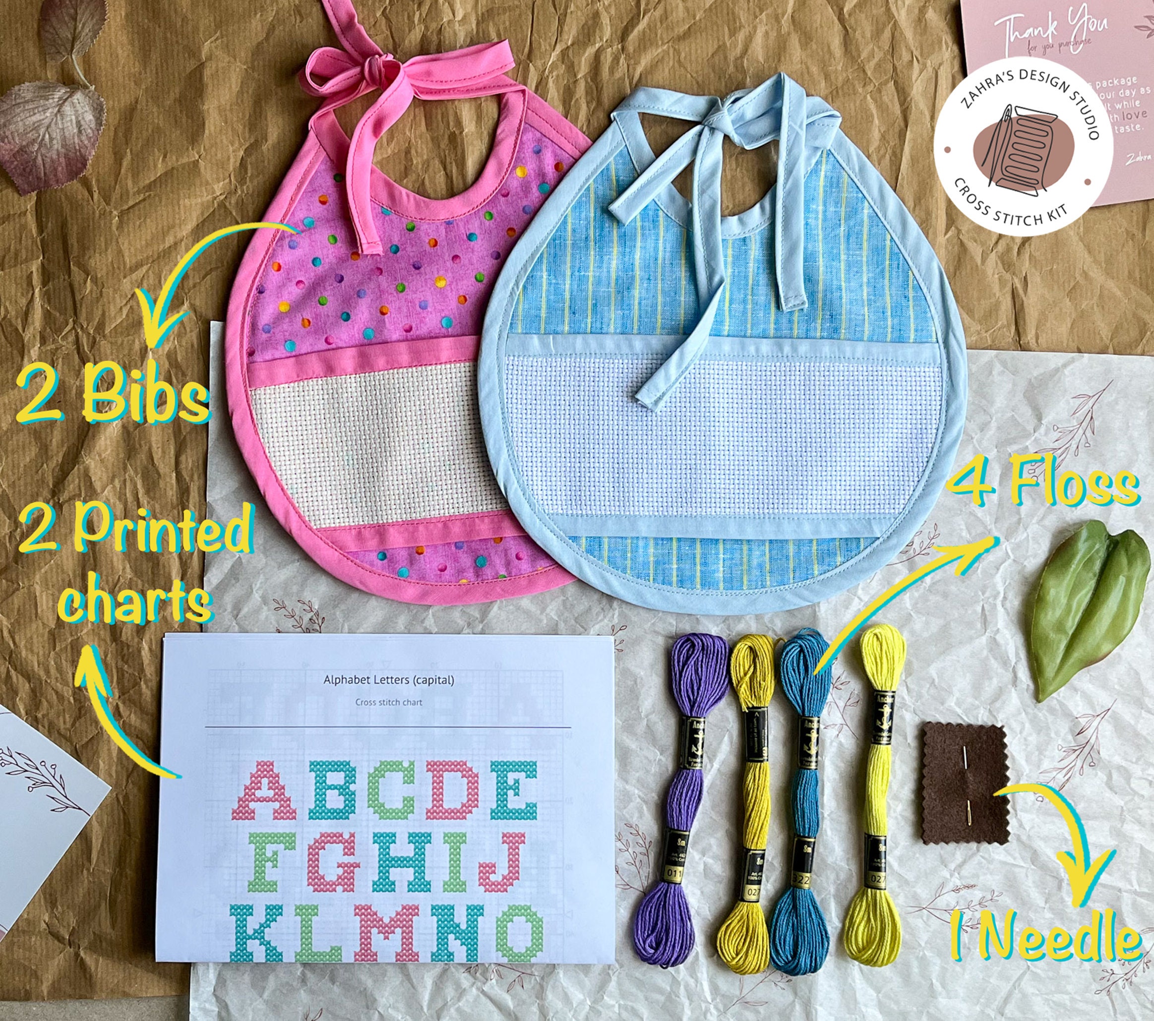 Cross Stitch Bib Kit Blank Baby Bib for Cross Stitch Aida Etsy