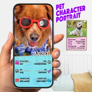 Custom Dog Trading card Template, Editable pet card Canva template, Customizable DIY Dog Card, Printable Dog trading card template